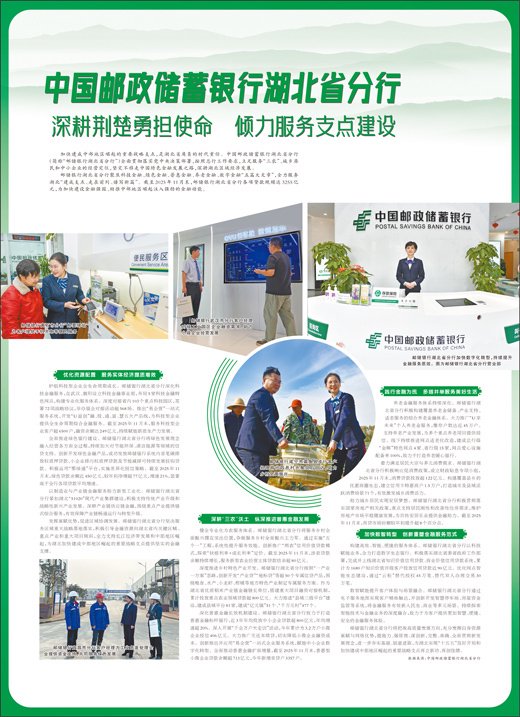 中国邮政储蓄银行湖北省分行 深耕荆楚勇担使命 倾力服务支点建设