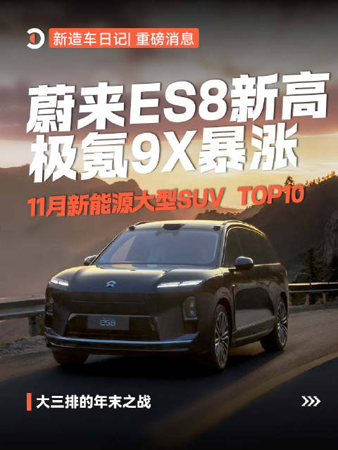 2025年12月23日重磅消息：11月新能源大型SUV