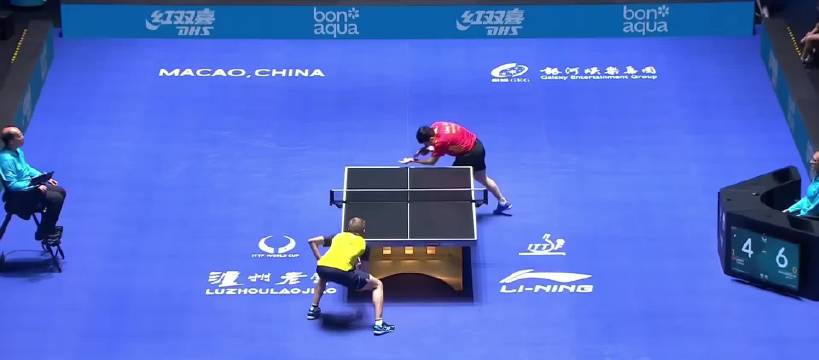 成都混团世俱杯｜梁靖崑vs卡尔伯格｜这个传统视角看起来球速很慢