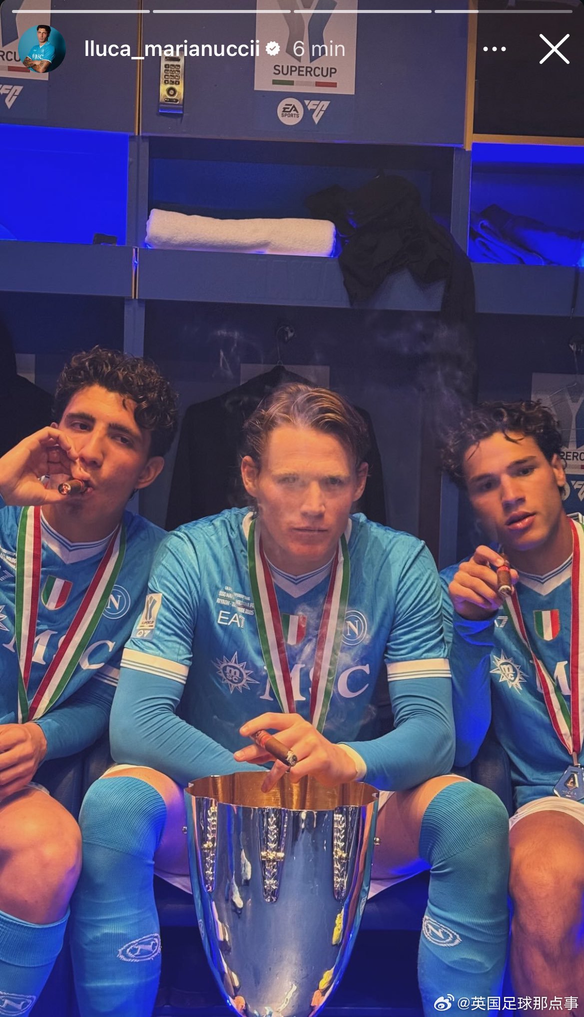 那不勒斯夺意超杯冠军,麦克托米奈霍伊伦首冠