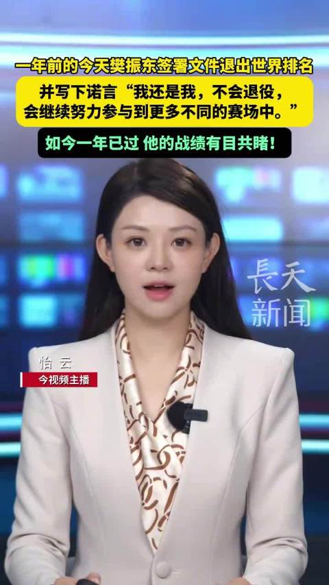 樊振东退出世界排名一年整