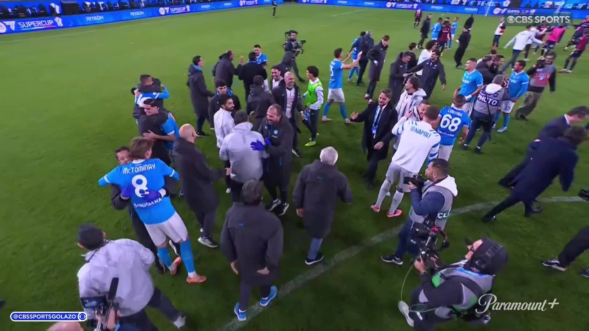 内雷斯双响那不勒斯2-0博洛尼亚，队史第三次夺意超杯