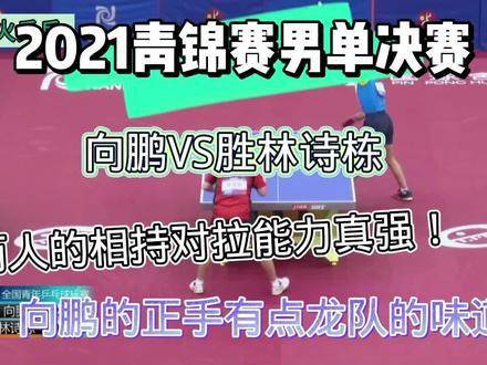 青锦赛男单决赛向鹏4比1胜林诗栋，对拉环节展现实力
