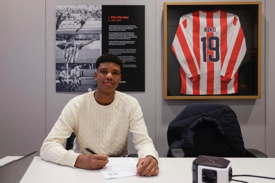 官方：16岁后卫豪尔赫-多明格斯与马竞签下首份职业合同