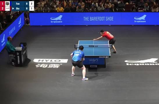 樊振东德甲第四场精彩球