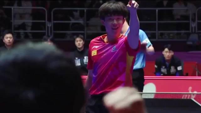 王楚钦3比0横扫林仲勋助国乒险胜韩国晋级决赛
