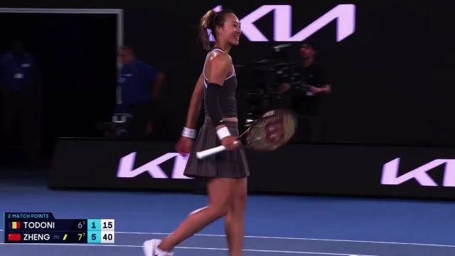 郑钦文2025胜利时刻回顾，赢球时最快乐