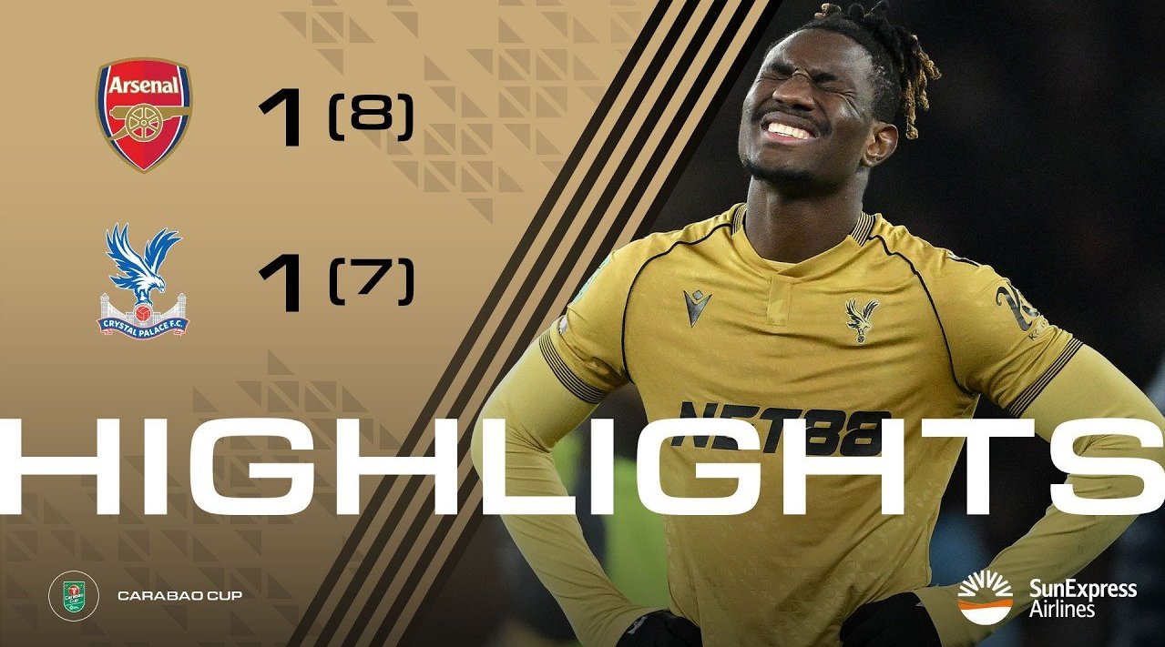 阿森纳点球8-7险胜水晶宫，格伊补时绝平