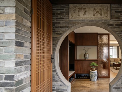 500㎡新中式别墅设计：去符号化重构东方美学 三代同堂的诗意栖居