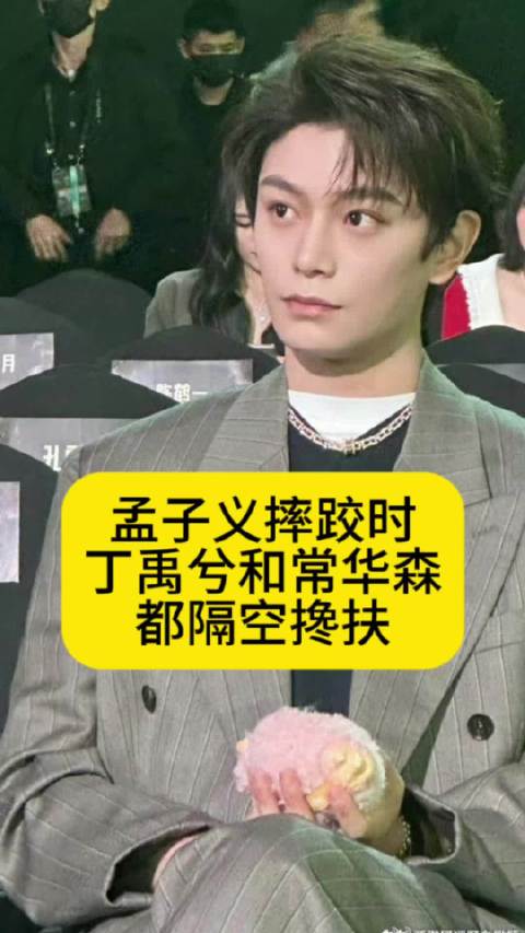 孟子义摔跤时，丁禹兮和常华森都隔空搀扶了