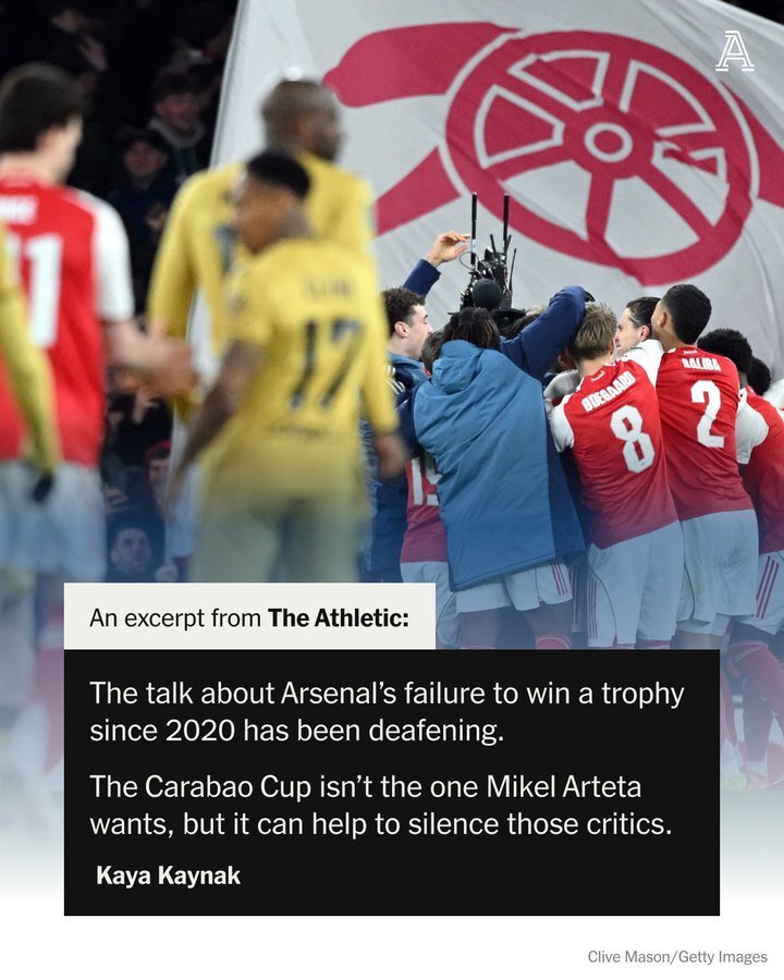 TA：即便阿森纳赢得英联杯冠军，恐怕也没多少人会感到满意