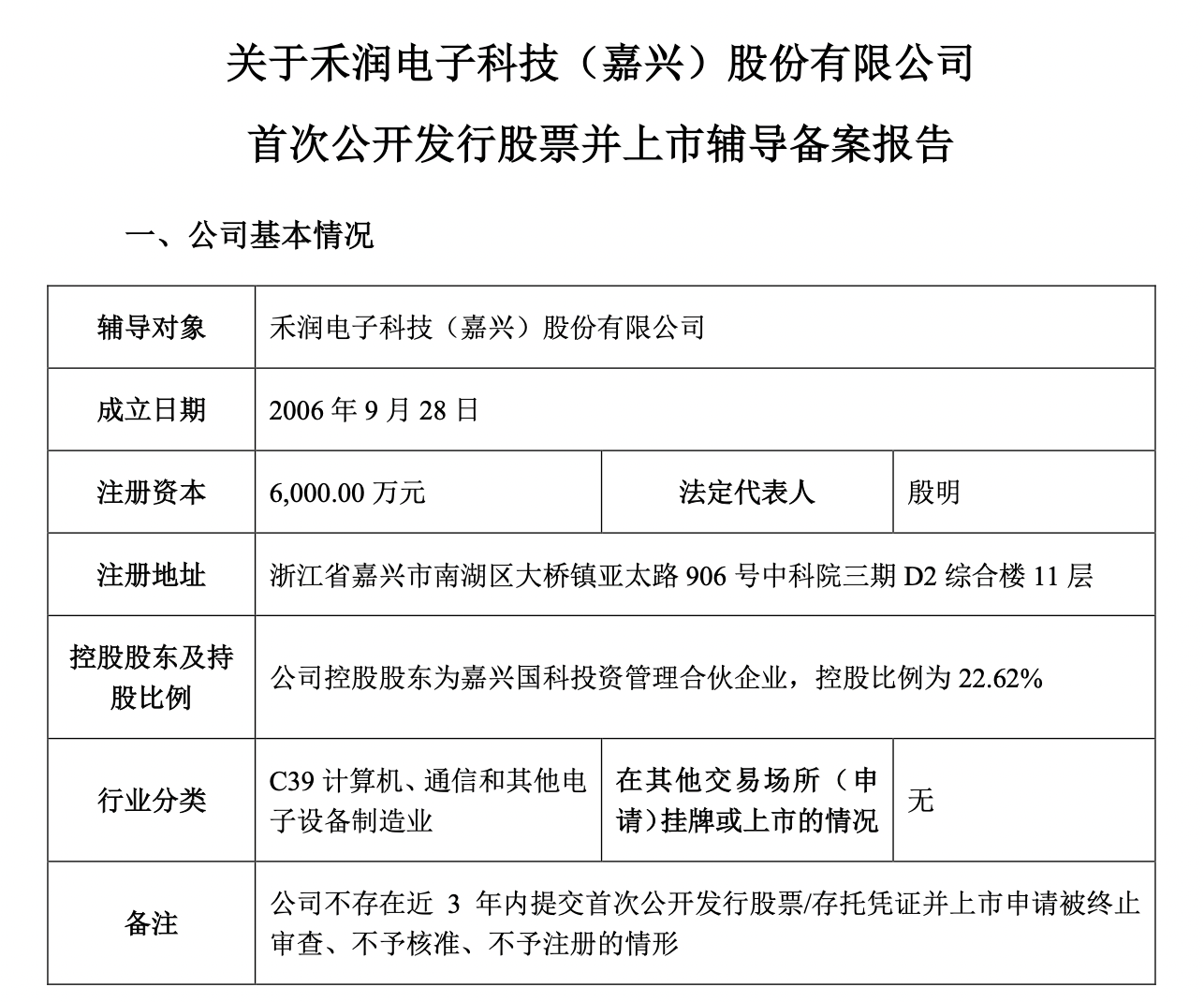 禾润电子更换券商重启IPO，曾获嘉兴新创创投、财通资本等投资