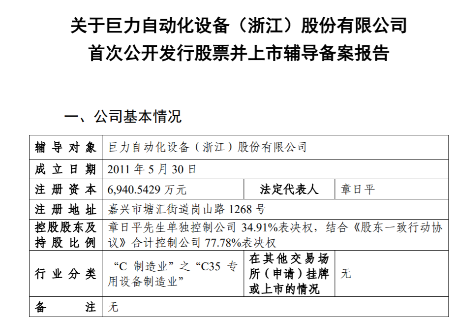 上汽、长城供应商拟冲击A股上市，巨力自动化2024年总产值达3.8亿元