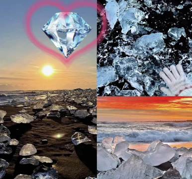 冰岛钻石沙滩成求婚圣地，孙丞潇金莎浪漫求婚引热议