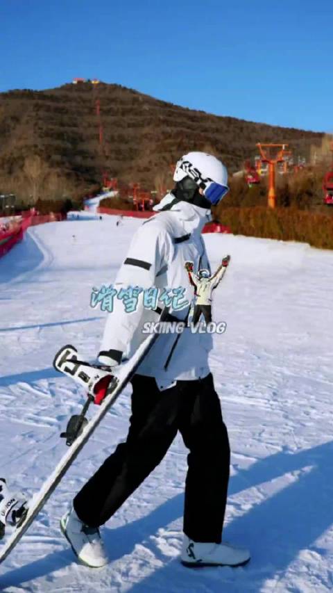 孙杨解锁中级雪道