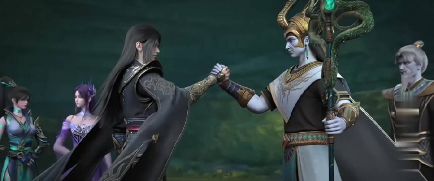 萧炎晋阶斗圣伏击天妖三凰，古龙族存亡之战打响