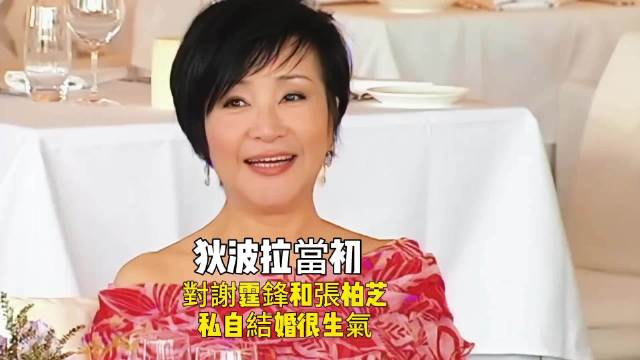 狄波拉当初对谢霆锋和张柏芝私自结婚很生气