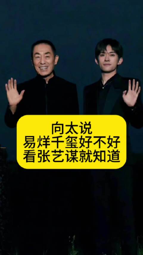 向太说易烊千玺好不好，看张艺谋就知道