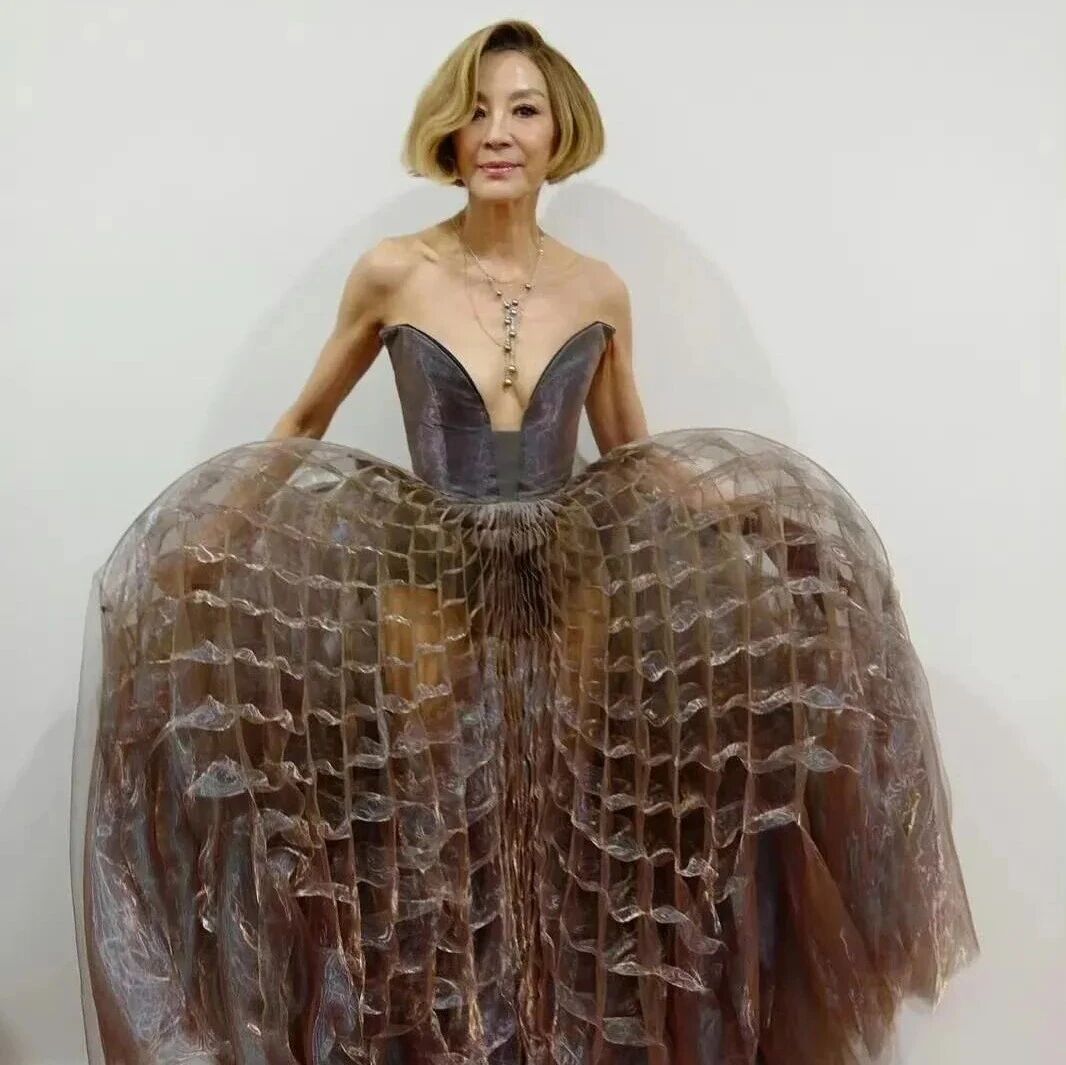 杨紫琼，穿了一件"毛肚"礼服...