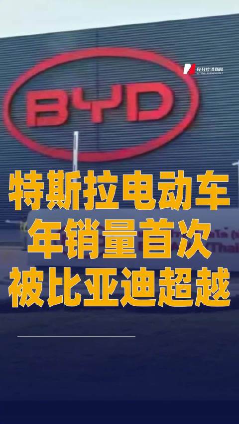 特斯拉年销量首次被比亚迪超越
