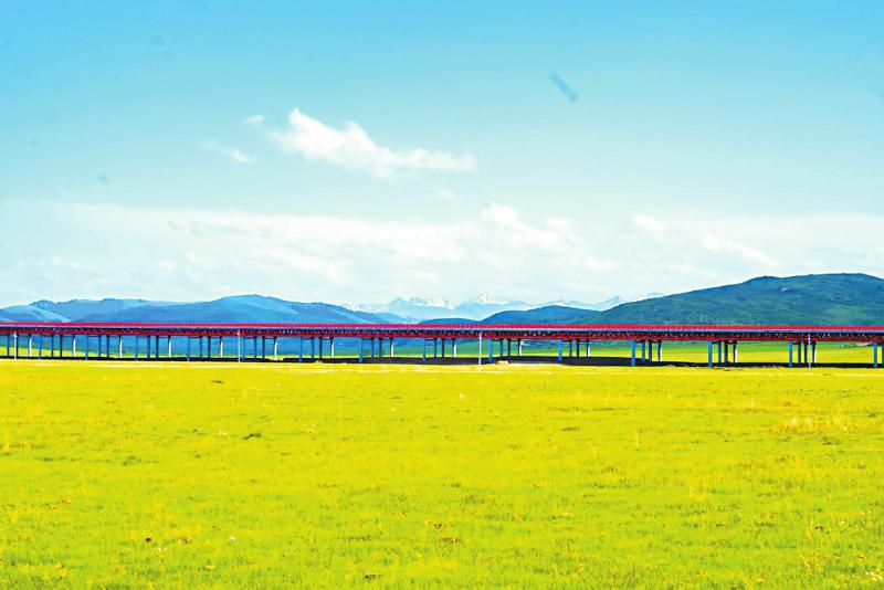 久马高速龙日坝段红原2号特大桥。 　　久马（川红）公司供图（本栏图片均为资料图片）