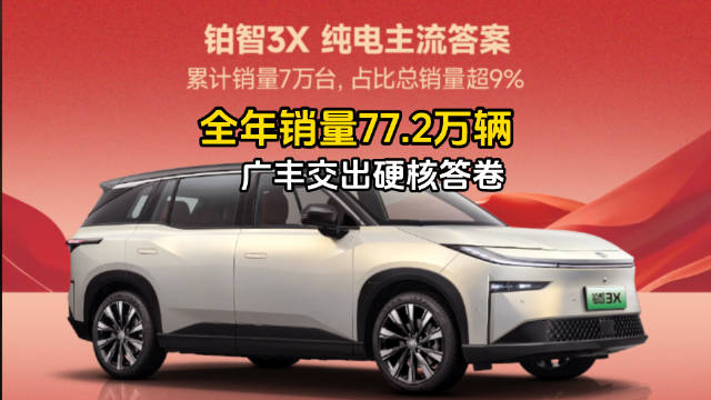 铂智3X全年销量破77万辆，油电同强战略显成效