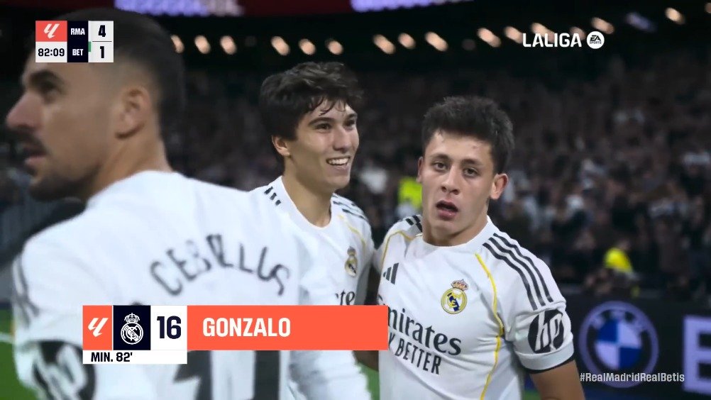 贡萨洛帽子戏法助皇马5-1大胜贝蒂斯