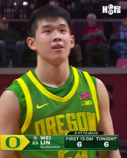 林葳NCAA生涯之夜砍23分6三分，末节连得11分绝平