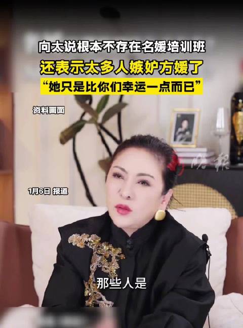 向太否认名媛培训班存在，称方媛只是幸运