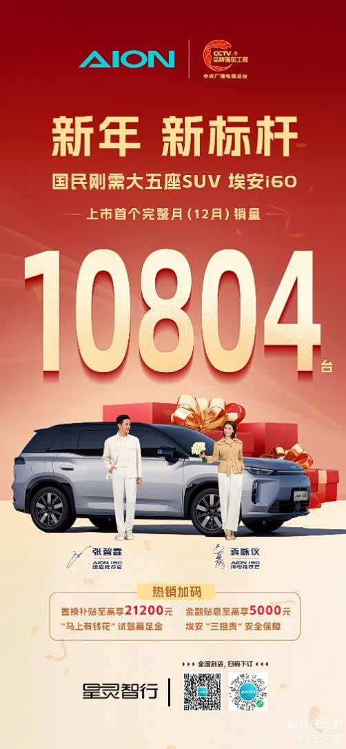 埃安i60首月破万，成家庭出行新宠丨穆杉车话