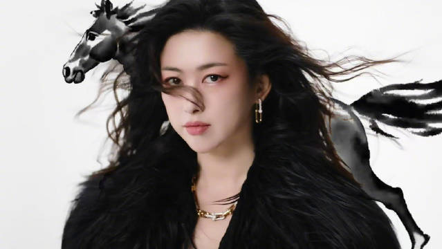 朱珠登时尚芭莎珠宝开年首封，演绎徐悲鸿水墨奔马与当代珠宝碰撞