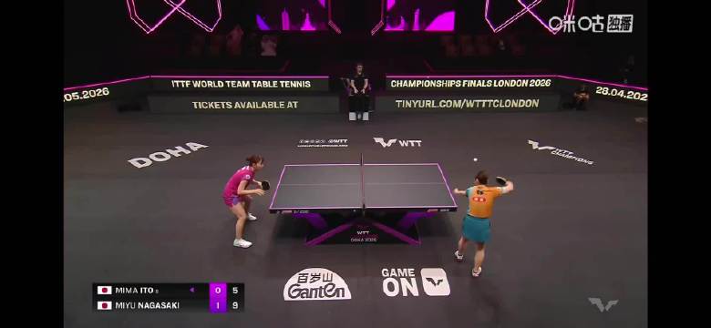 长崎美柚3比0零封伊藤美诚，后者三局仅得14分