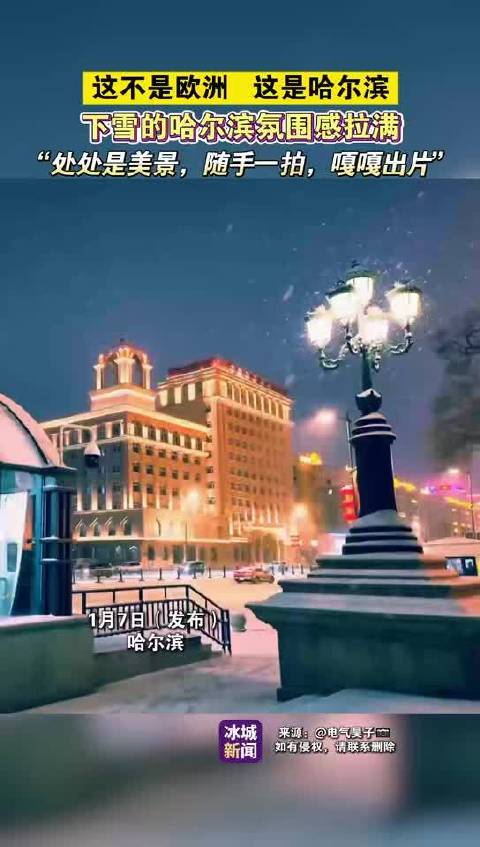 哈尔滨雪景氛围感拉满，网友赞随手拍皆美景|哈尔滨市|黑龙江省|欧洲|约会|冰雪_新浪新闻