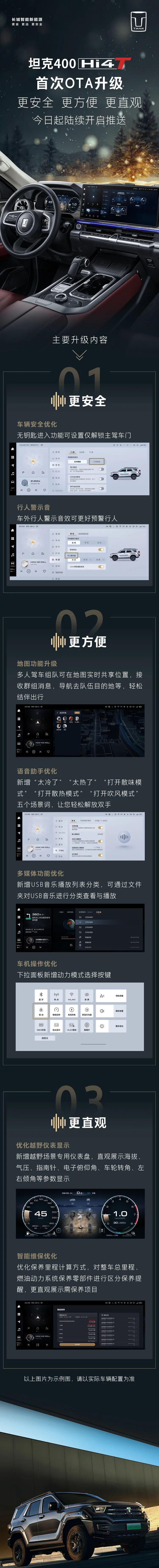 坦克 400 Hi4-T 迎来首次 OTA 升级：车机功能优化