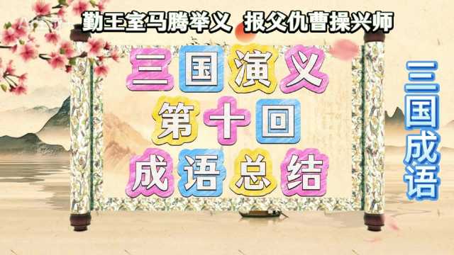 《三国演义》第十回解析9个成语典故