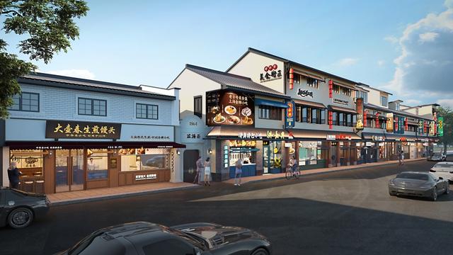 上海云南南路美食街老字号将迁至南京路支马路过渡经营效果图。黄浦区供图