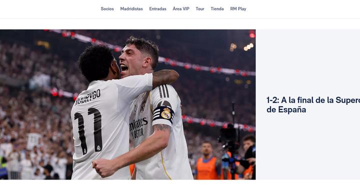 赢下马德里德比 皇马接下来与巴萨争冠军