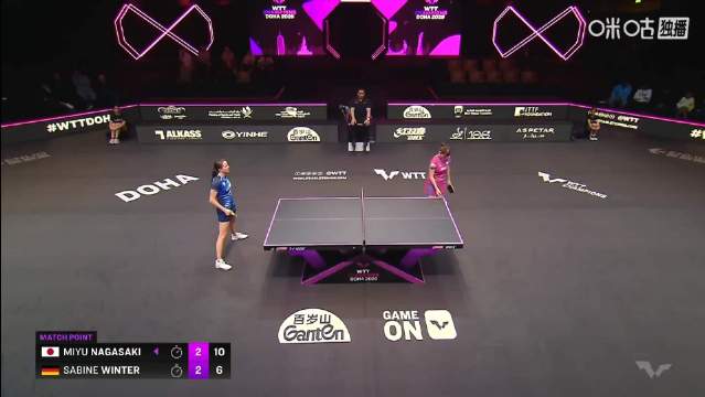 长崎美柚3比2胜温特晋级多哈赛八强，将战蒯曼