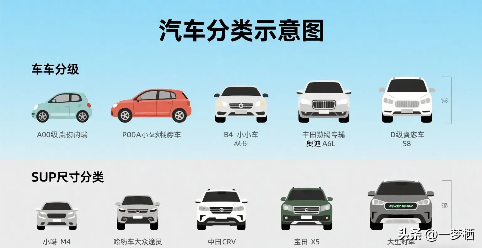 从ABCD级轿车到中大型SUV，搞懂车型划分不迷糊