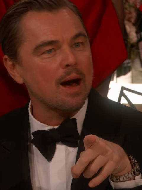 莱昂纳多金球奖休息时段动作引热议，被称DIVA