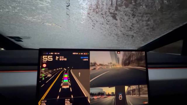 FSD V14摄像头加热化雪致视线遮挡，特斯拉提示危险勿模仿
