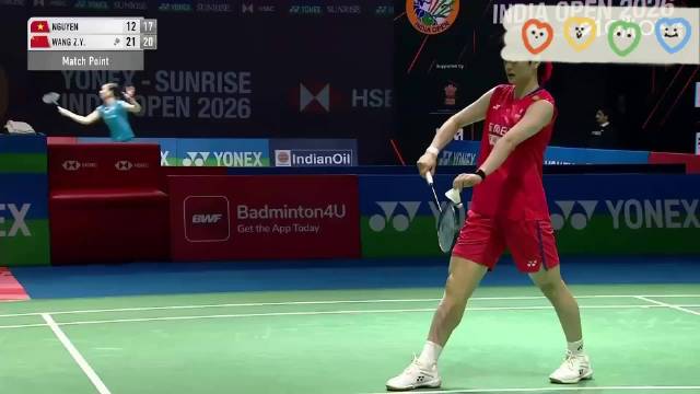 印度公开赛，王祉怡直落两局，39分钟横扫对手阮翠玲晋级八强！