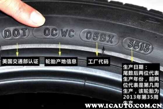 轮胎上的日期怎么看？汽车轮胎生产日期怎么看图解