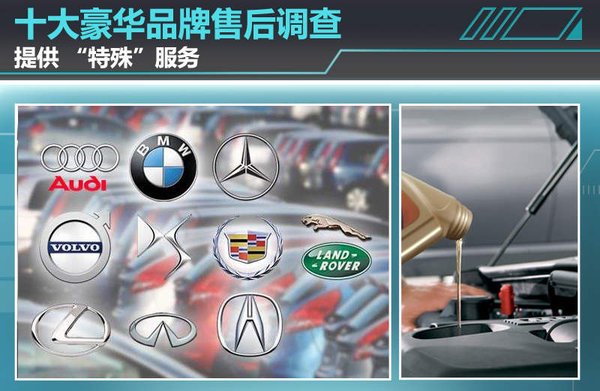 十大豪华品牌售后调查提供“特殊”服务