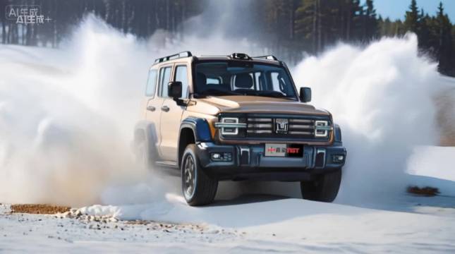 暴雪出行，怎能少一辆四驱越野车！方灯版坦克300效果图，抢先看