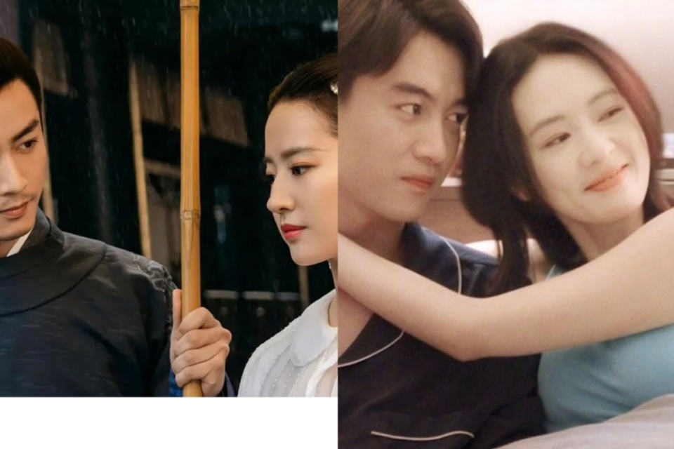 同样搭档陈晓演“夫妻”，39岁童瑶与37岁刘亦菲对比