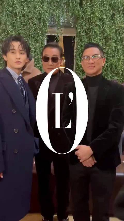 梁家辉张家辉在米兰时装周和李马克同框