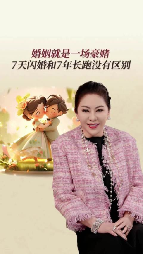 婚姻就是一场豪赌，7天闪婚和7年长跑没有区别！