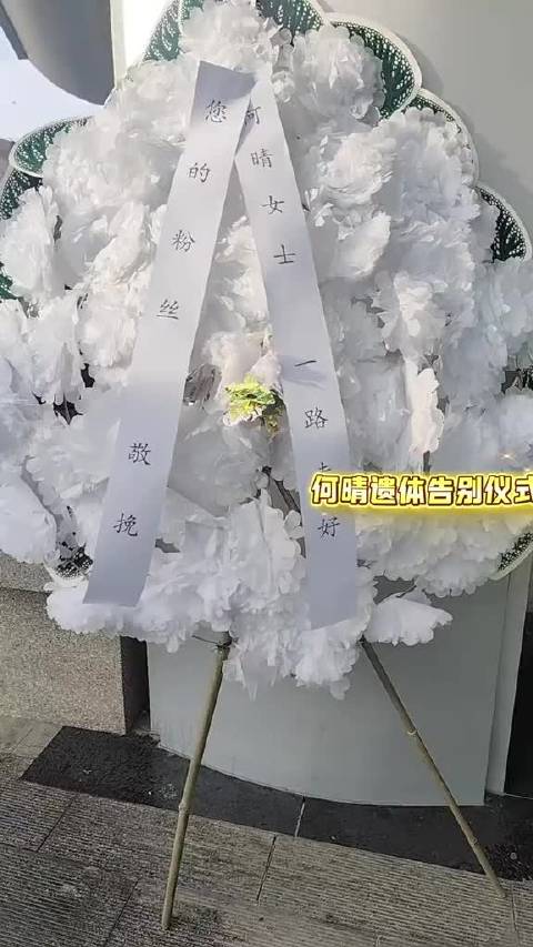 何晴遗体告别仪式：灵堂两侧摆满花圈，现场人山人海！