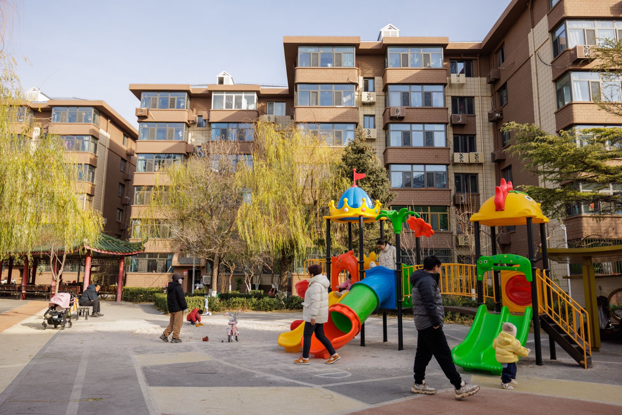 雲景里小區改造後，增加了一處兒童樂園。新京報記者 王子誠 攝